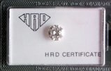 Diamante certificato sigillato in un blister con il marchio HRD