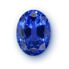 Zaffiro blu ovale sfaccettato