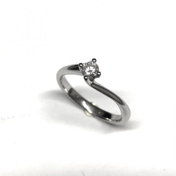 Solitario 0079 in oro bianco